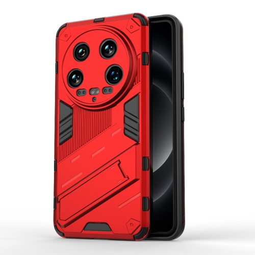 

For Xiaomi 14 Ultra 5G Punk Armor 2 in 1 PC + TPU Phone Case with Holder(Red)