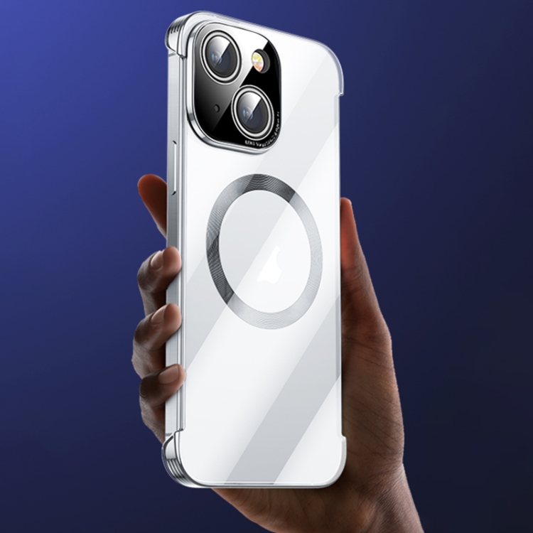 

For iPhone 15 Frameless Crystal Clear MagSafe Magnetic Phone Case