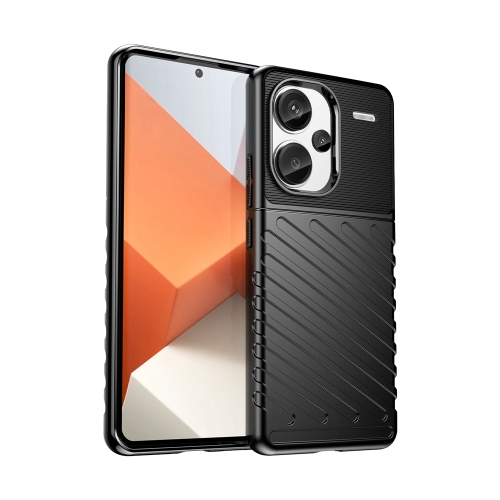 

For Xiaomi Redmi Note 13 Pro+ 5G Thunderbolt Shockproof Soft TPU Phone Case(Black)