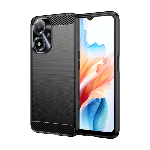

For OPPO A2M 5G Carbon Fiber Brushed Texture TPU Phone Case(Black)