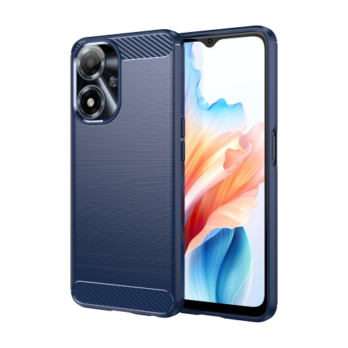 

For OPPO A2M 5G Carbon Fiber Brushed Texture TPU Phone Case(Blue)