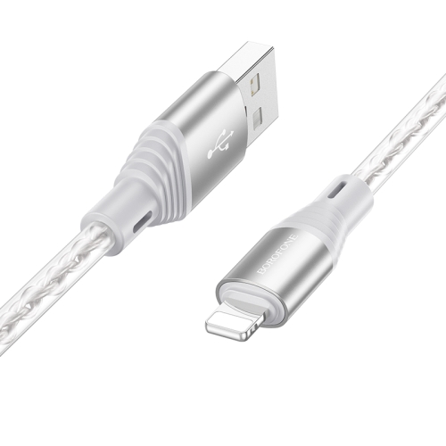 

Borofone BX96 USB to 8 Pin Silicone Charging Data Cable, Length: 1m(Grey)