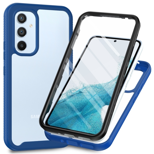 

For Samsung Galaxy A34 5G Two-layer Integrated Transparent TPU + PC + PET Protective Phone Case(Blue)