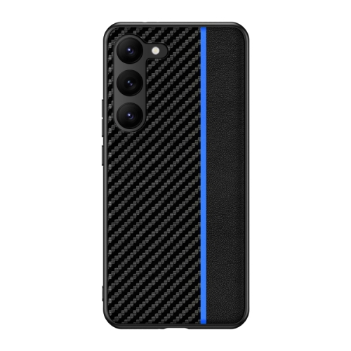 

For Samsung Galaxy S24+ 5G Ultra-thin Carbon Fiber Texture Splicing Phone Case(Blue)