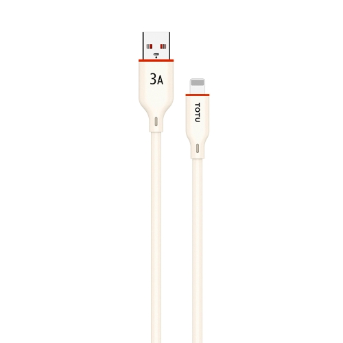 

TOTU CB-6-L 15W USB to 8 Pin Silicone Data Cable, Length: 1m(Beige)