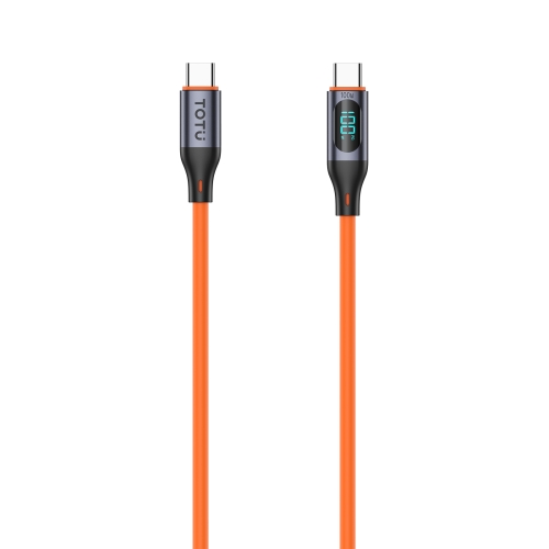 

TOTU CB-7-CC 100W USB-C / Type-C to Type-C Digital Display Fast Charging Silicone Cable, Length: 1m(Orange)