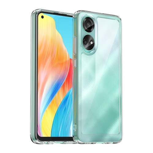 

For OPPO A78 4G Colorful Series Acrylic Hybrid TPU Phone Case(Transparent)