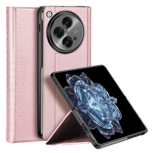 

For OPPO Find N3/OnePlus Open DUX DUCIS Bril Series PU + TPU Phone Case(Pink)