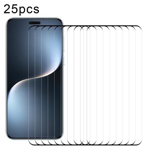 

For Honor Magic7 Pro 25pcs 9H HD 3D Curved Edge Tempered Glass Film(Black)