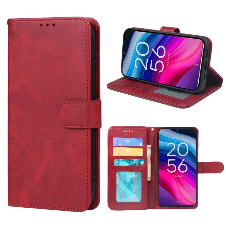 

For TCL 505 Leather Phone Case(Red)