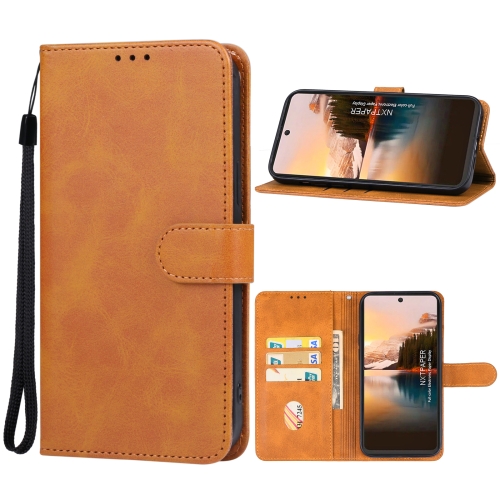For TCL 50 5G Leather Phone Case(Brown)