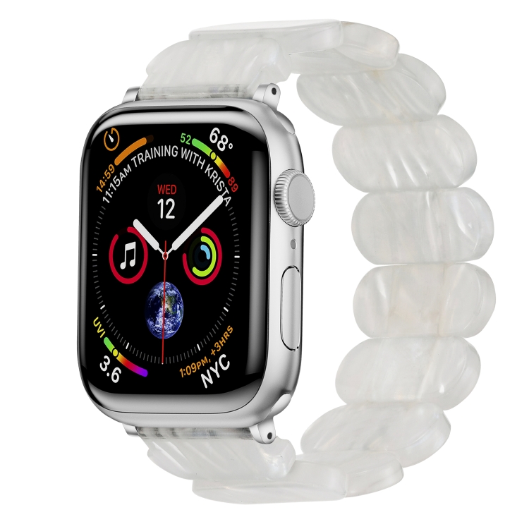 

For Apple Watch 38mm Stretch Rope Resin Watch Band(Fluorescent Color)