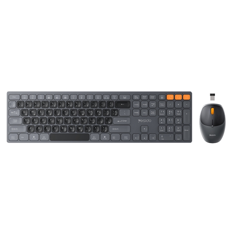 

Yesido KB19 2.4G Mixed Color Wireless Keyboard Mouse Set(Grey Arabic Version)