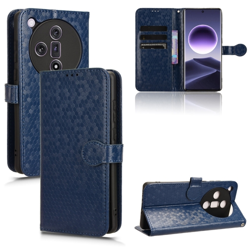 

For OPPO Find X7 Honeycomb Dot Texture Leather Phone Case(Blue)