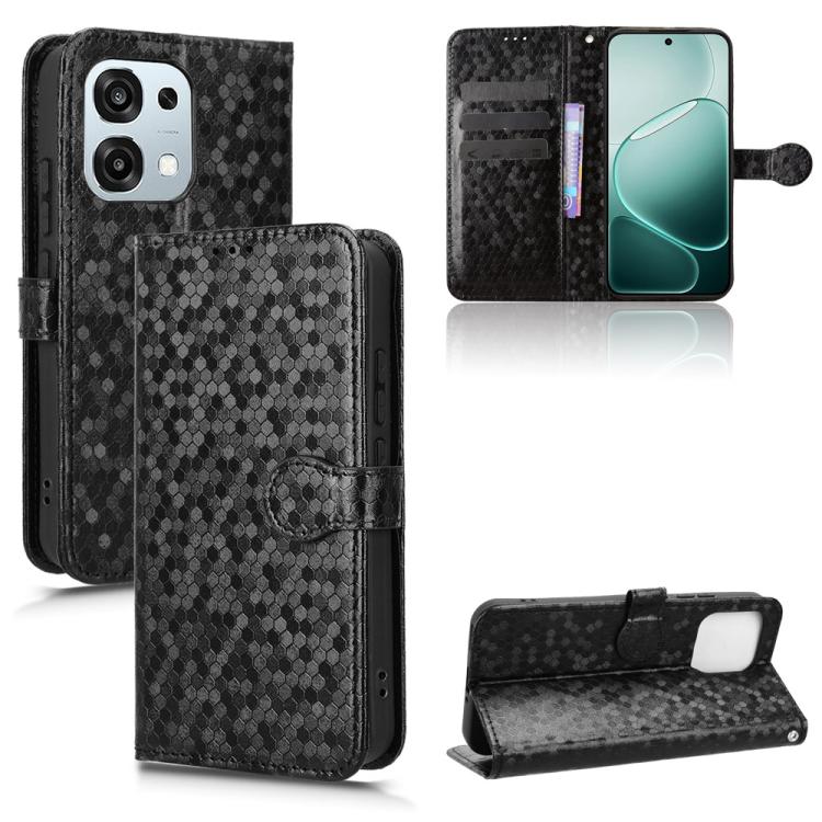 

For OPPO A6 Pro 4G / 5G Global / F31 5G Honeycomb Dot Texture Leather Phone Case(Black)