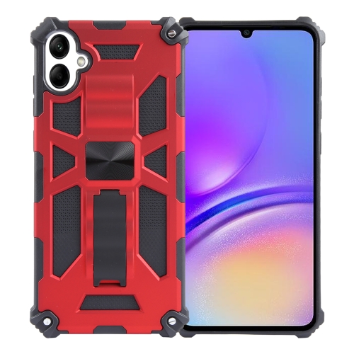 

For Samsung Galaxy A05 Armor Shockproof TPU + PC Magnetic Phone Case with Holder(Red)