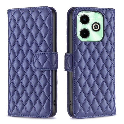 

For Infinix Hot 40/40 Pro Diamond Lattice Wallet Flip Leather Phone Case(Blue)