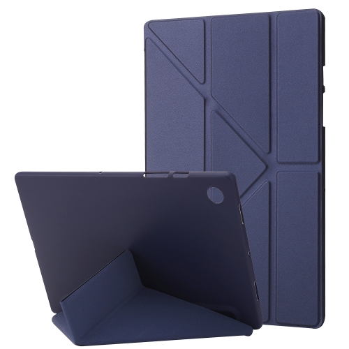 

For Samsung Galaxy Tab A9+ TPU Deformation Multi-Fold Leather Tablet Case(Navy Blue)