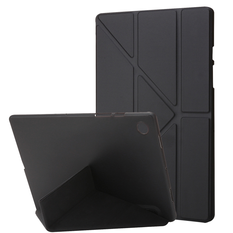 

For Samsung Galaxy Tab A9+ TPU Deformation Multi-Fold Leather Tablet Case(Black)