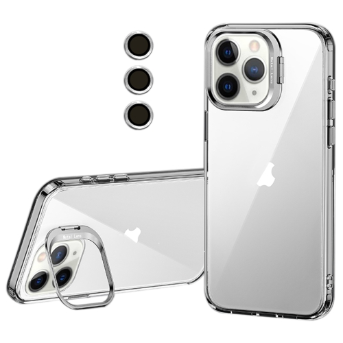 

For iPhone 11 Pro Lens Holder Frosted Phone Case(Transparent)