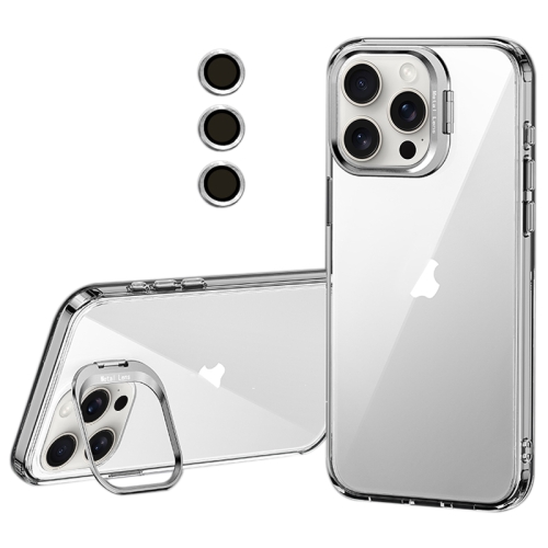 

For iPhone 12 Pro Lens Holder Frosted Phone Case(Transparent)