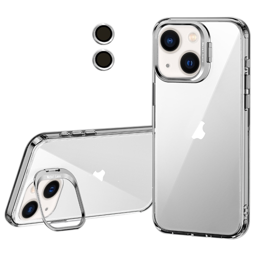 

For iPhone 14 Lens Holder Frosted Phone Case(Transparent)