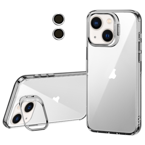 

For iPhone 14 Plus Lens Holder Frosted Phone Case(Transparent)