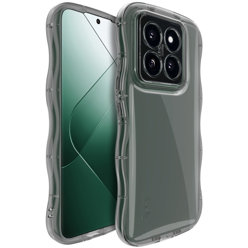 

For Xiaomi 14 Pro 5G IMAK Wave Bubble Soft Shockproof Phone Case(Transparent Black)