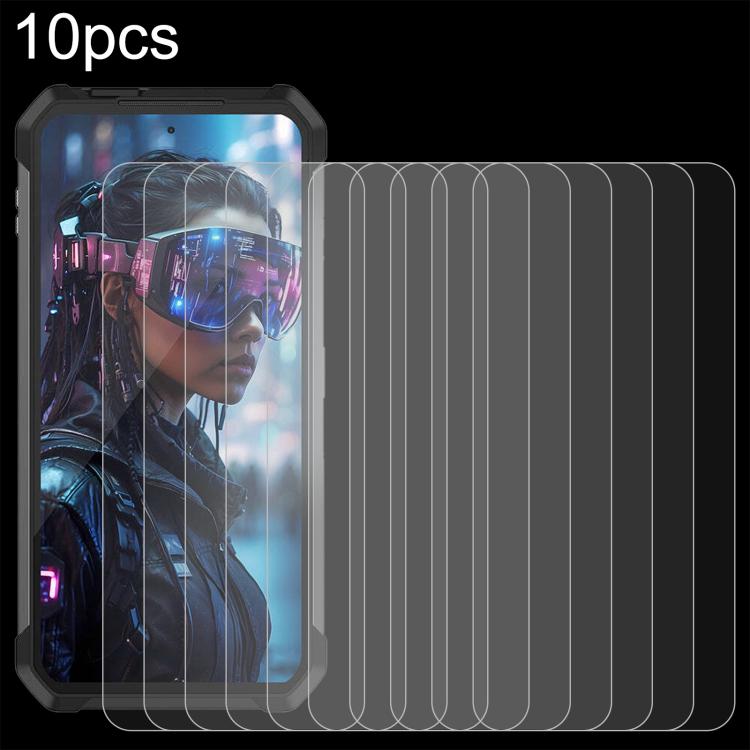 

For Unihertz 8849 Tank 4 Pro 10pcs 0.26mm 9H 2.5D Tempered Glass Film