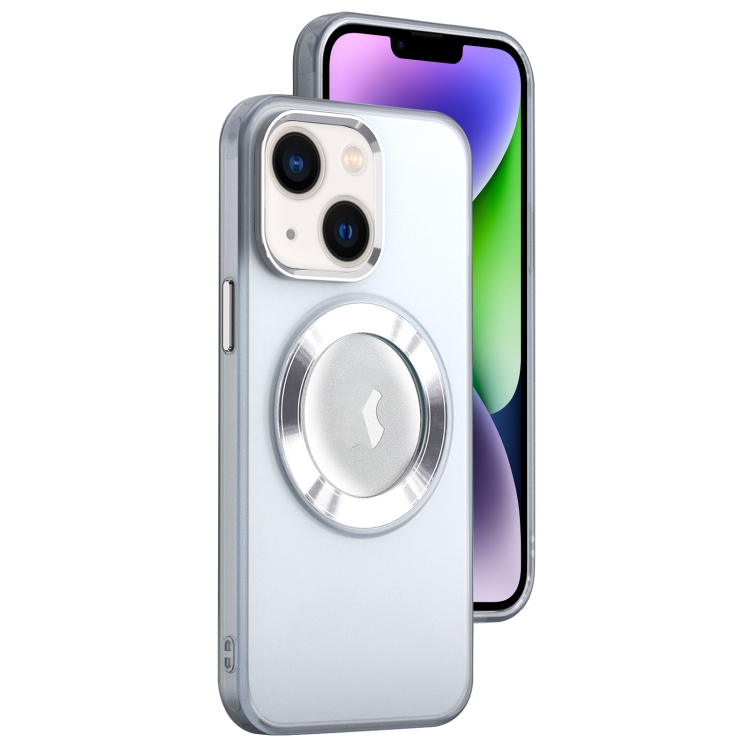

For iPhone 14 MagSafe Skin-feel CD Texture PC Phone Case(White)