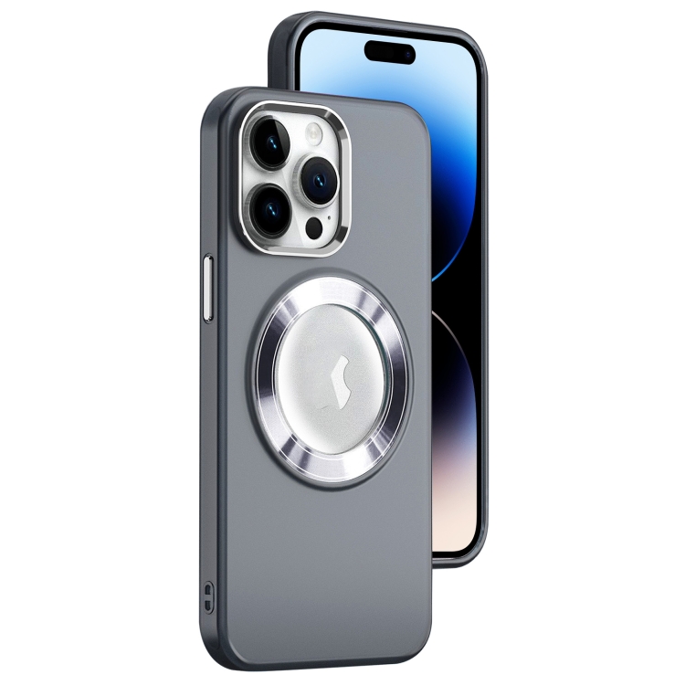 

For iPhone 14 Pro MagSafe Skin-feel CD Texture PC Phone Case(Black)