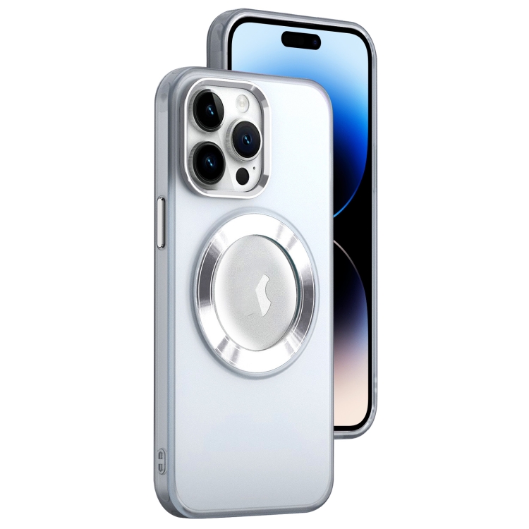 

For iPhone 14 Pro Max MagSafe Skin-feel CD Texture PC Phone Case(White)