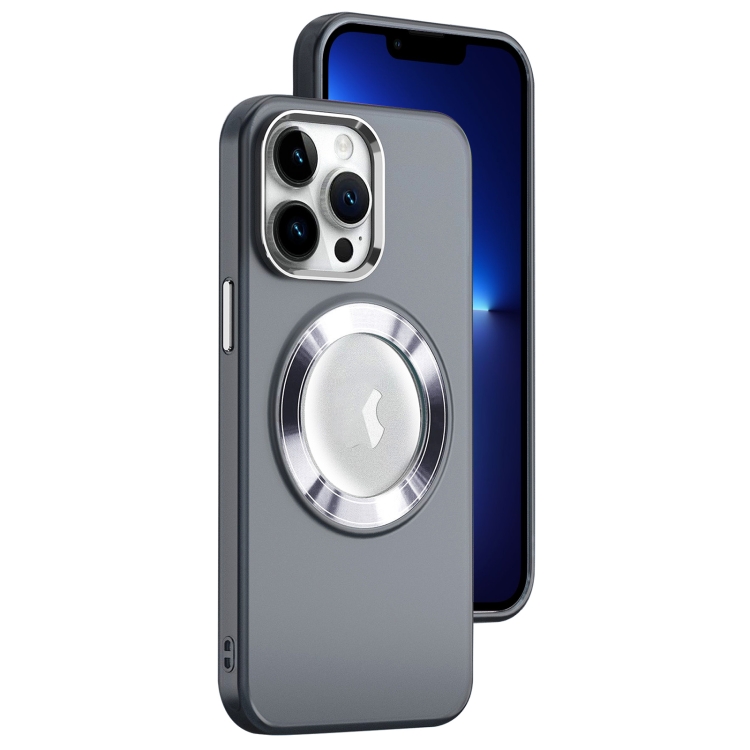 

For iPhone 13 Pro MagSafe Skin-feel CD Texture PC Phone Case(Black)
