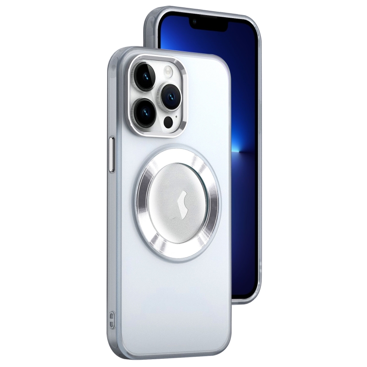 

For iPhone 13 Pro MagSafe Skin-feel CD Texture PC Phone Case(White)