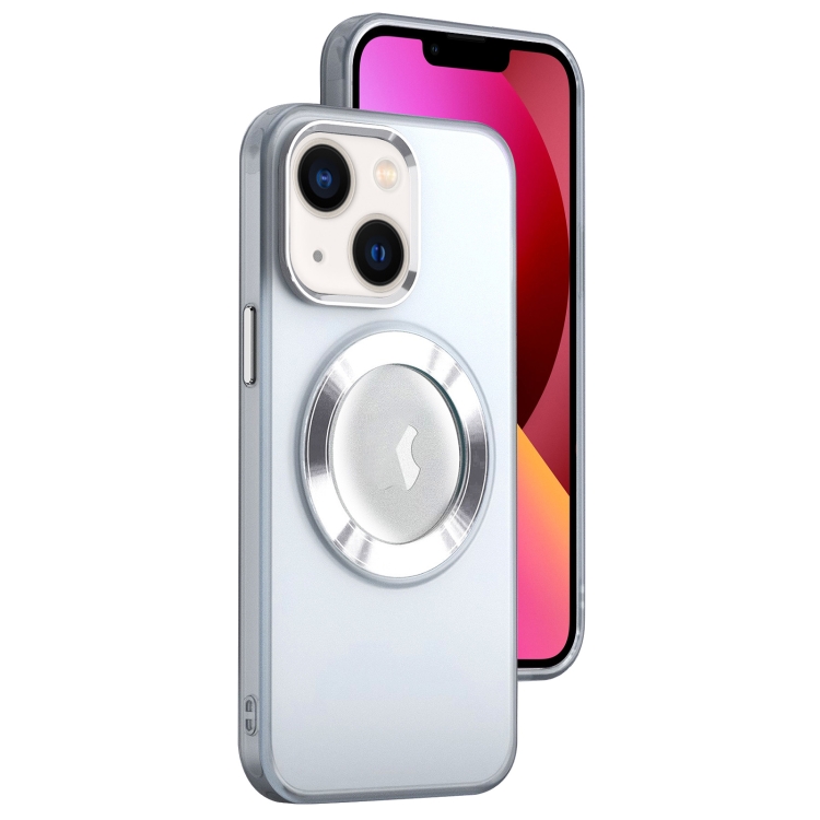 

For iPhone 13 MagSafe Skin-feel CD Texture PC Phone Case(White)