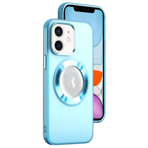 

For iPhone 11 MagSafe Skin-feel CD Texture PC Phone Case(Sierra Blue)