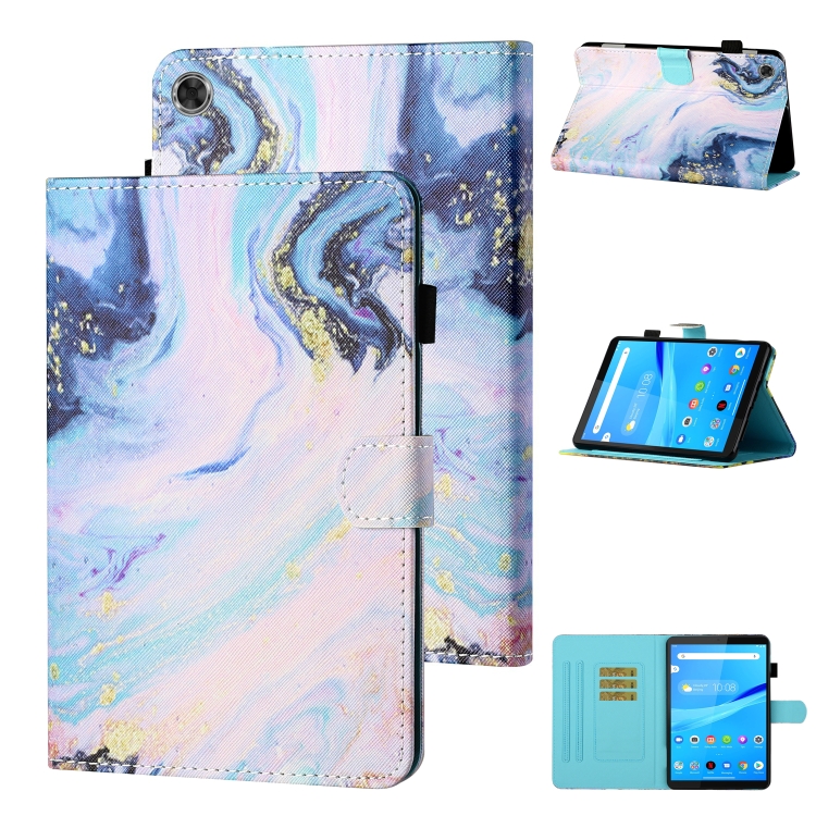 

For Samsung Galaxy Tab A9+ Coloured Drawing Stitching Smart Leather Tablet Case(Quicksand)