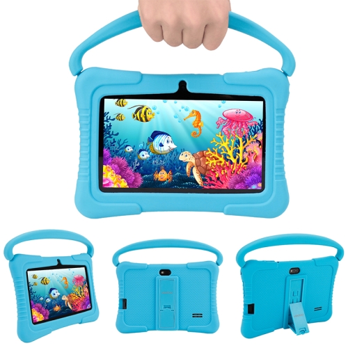 V88 휴대용 어린이 태블릿 7인치, 2GB+32GB, Android 10 Allwinner A100 쿼드 코어 CPU 지원 자녀 보호 Google Play(블루)