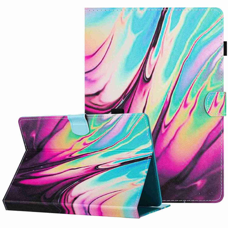 

For 8 inch Universal Marble Pattern Stitching Leather Tablet Case(Rose Blue)