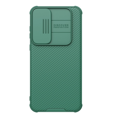 

For Samsung Galaxy A55 NILLKIN Black Mirror Pro Series Camshield PC Phone Case(Green)