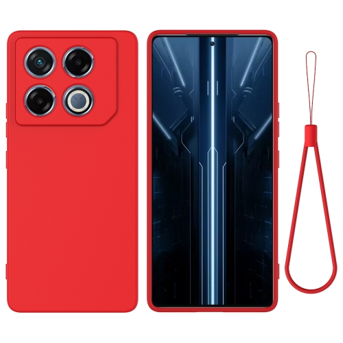 

For Infinix GT 20 Pro Solid Color Liquid Silicone Dropproof Full Coverage Protective Case(Red)