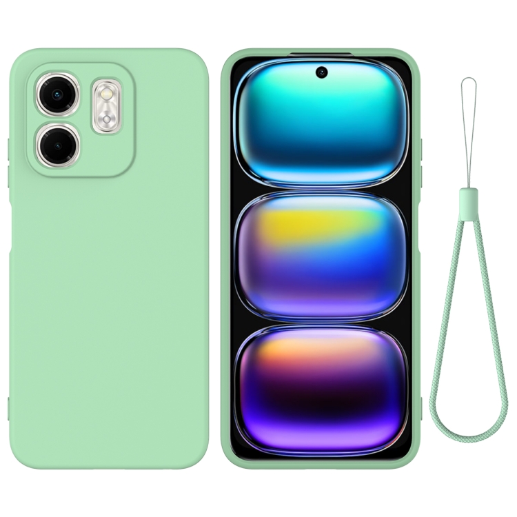 For Infinix Smart Solid Color Liquid Silicone Dropproof Full