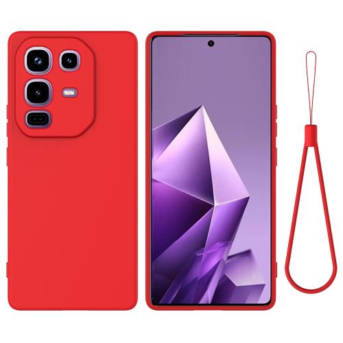 

For Infinix Note 50x Solid Color Liquid Silicone Dropproof Full Coverage Phone Case(Red)