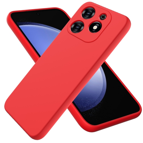 

For Tecno Spark 20C/Go 2024 Solid Color Liquid Silicone Dropproof Full Coverage Protective Case(Red)