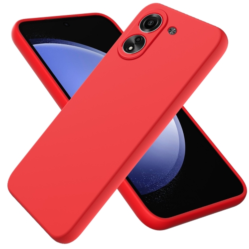 Para Xiaomi Poco C65 / Redmi 13C Funda protectora de cobertura total a  prueba de caídas de silicona líquida de color sólido (rojo)