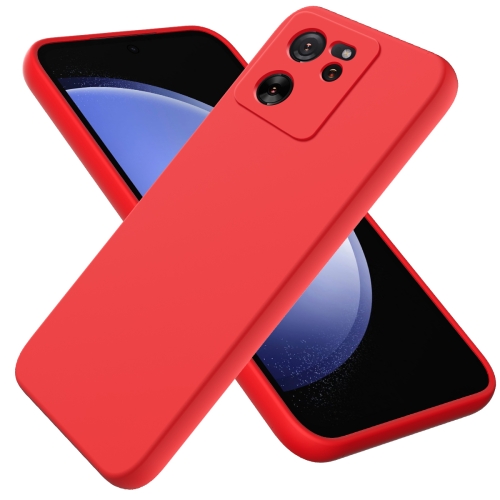 

For Xiaomi 13T/13T Pro/Redmi K60 Ultra Solid Color Liquid Silicone Dropproof Full Coverage Phone Case(Red)