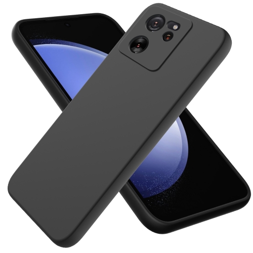 

For Xiaomi 13T/13T Pro/Redmi K60 Ultra Solid Color Liquid Silicone Dropproof Full Coverage Phone Case(Black)