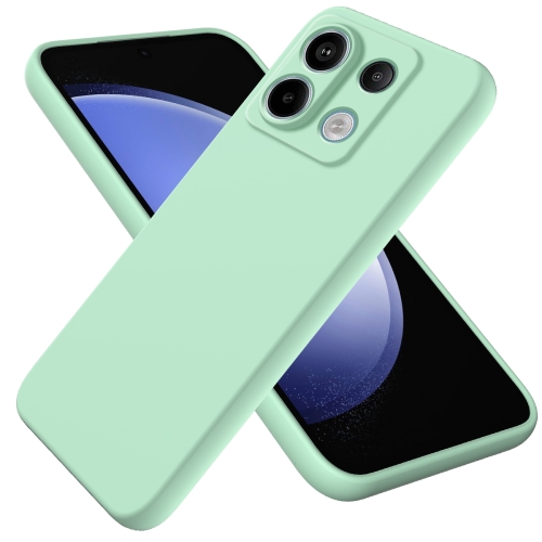 

For Xiaomi Redmi Note 13 Pro 5G Global/Poco X6 5G Solid Color Liquid Silicone Dropproof Full Coverage Phone Case(Green)
