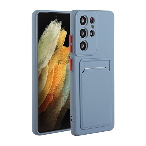 

For Samsung Galaxy S23 Ultra 5G Card Slot Design Shockproof TPU Phone Case(Grey)