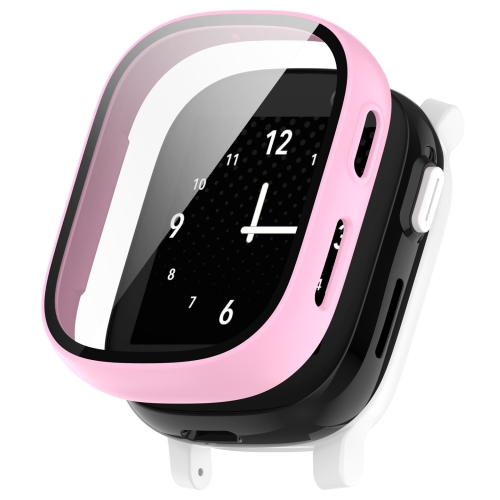 For Xplora X6 Children PC + Tempered Film Integrated Watch Protective Case(Pink) ремешок xiaomi redmi watch 2 lite strap pink m2117as1 bhr5437gl